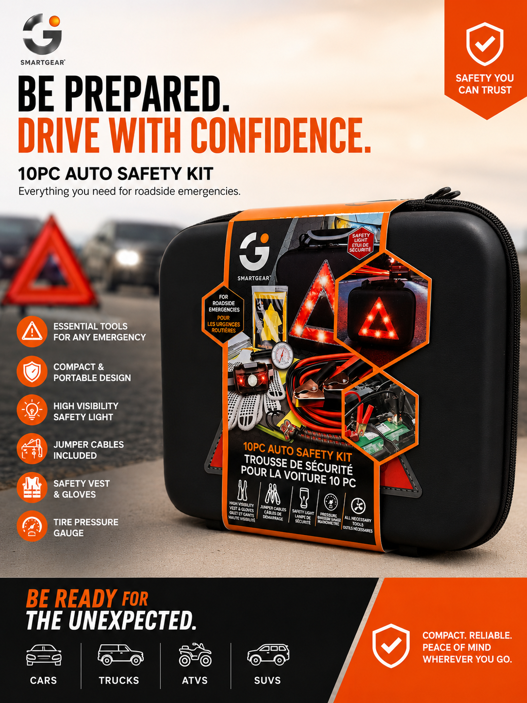 Smartgear 10PC Auto Safety Kit